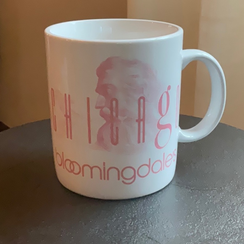 Vintage Bloomingdale’s Chicago 12 oz. Ceramic Coffee Mug Pink